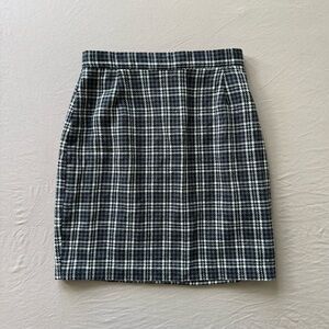 Vintage Paniz New York Plaid Wool Skirt